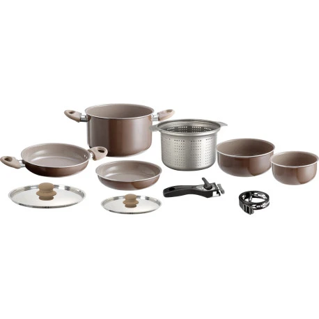 Brunner Set Pentole | Chocolate 9 + 1 Ø 22 4 Brunner Set Pentole | Chocolate 9 + 1 Ø 22 - immagine 2