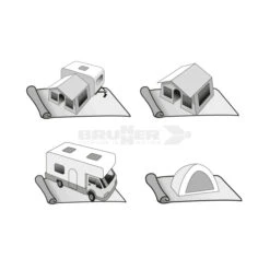 Stuoia Brunner Kinetic 250x600 -Vendite Brunner stuoia brunner kinetic 250x600 grammatura 400 copertura pavimento protezione campeggio tenda camper roulotte 2