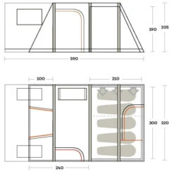 Tenda Ferrino Altair 5 -Vendite Brunner tenda ferrino altair 5 family struttura pneumatica performatica gonfiabile ampia spaziosa abside anteriore campeggio stanziale 8